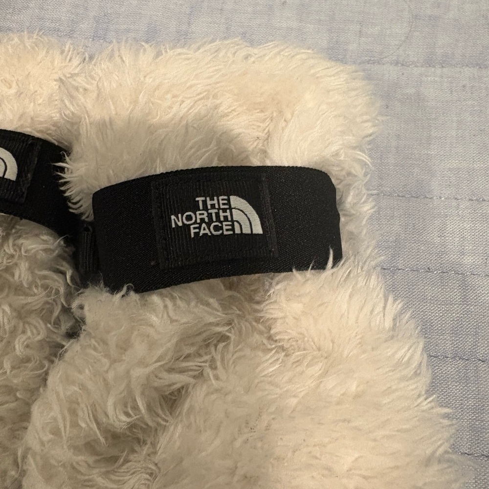 The North Face Cream Furry Gloves